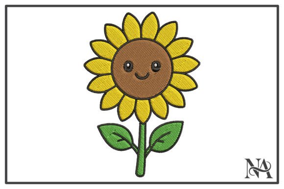 Cute Smiling Sunflower Embroidery Design Review