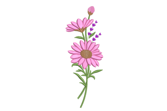 Pink Daisy Spray Embroidery Review
