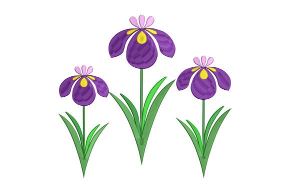 Purple Iris Flower Embroidery Design Review