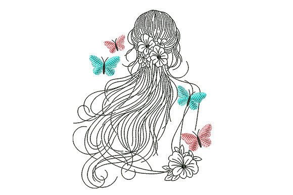 Woman with Flowing Hair Embroidery Review